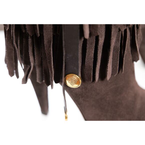 Gucci Brown Hysteria Baboushka Suede Fringe Boots (IT39, US9) F/W2008 pre-owned - Picture 4 of 12